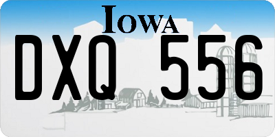 IA license plate DXQ556