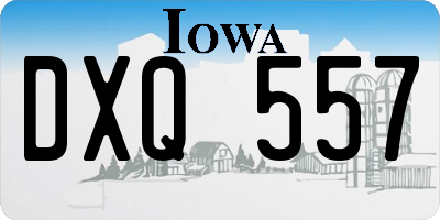 IA license plate DXQ557