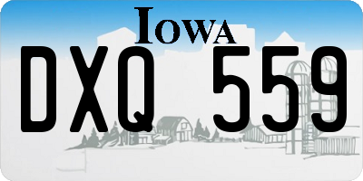 IA license plate DXQ559