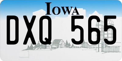 IA license plate DXQ565