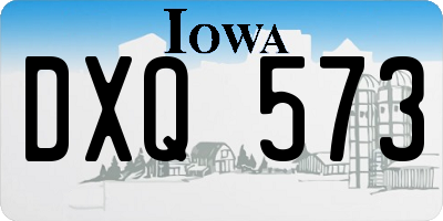 IA license plate DXQ573