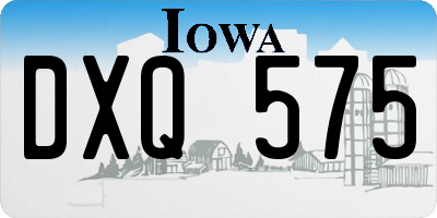 IA license plate DXQ575