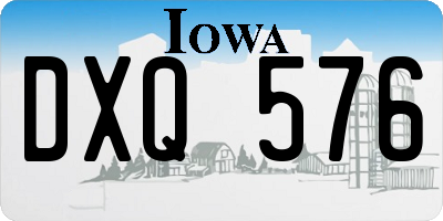 IA license plate DXQ576