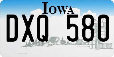 IA license plate DXQ580