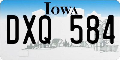 IA license plate DXQ584