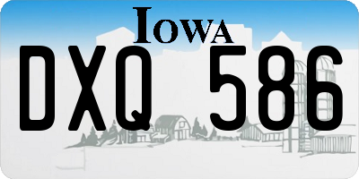 IA license plate DXQ586