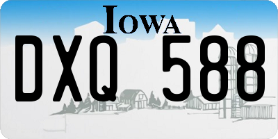 IA license plate DXQ588
