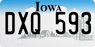 IA license plate DXQ593
