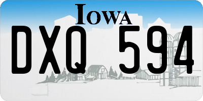 IA license plate DXQ594