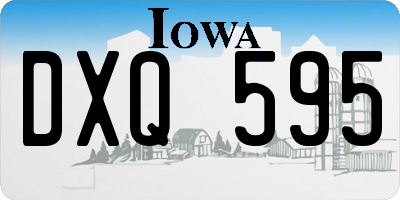 IA license plate DXQ595