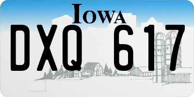 IA license plate DXQ617