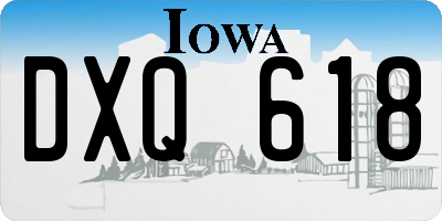 IA license plate DXQ618