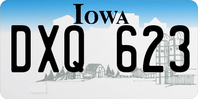 IA license plate DXQ623