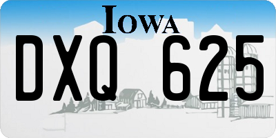 IA license plate DXQ625