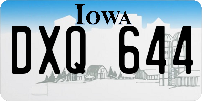 IA license plate DXQ644