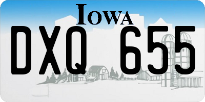 IA license plate DXQ655