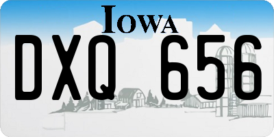 IA license plate DXQ656
