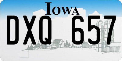 IA license plate DXQ657