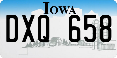 IA license plate DXQ658