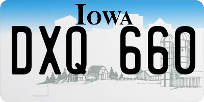 IA license plate DXQ660