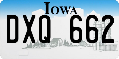 IA license plate DXQ662