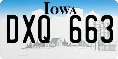 IA license plate DXQ663