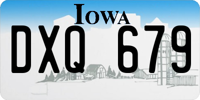 IA license plate DXQ679