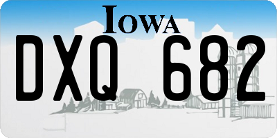 IA license plate DXQ682