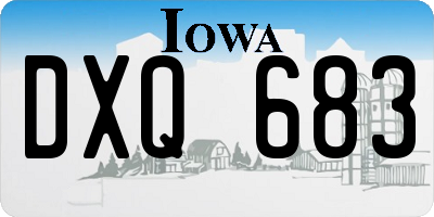 IA license plate DXQ683