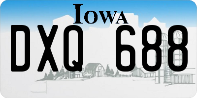 IA license plate DXQ688