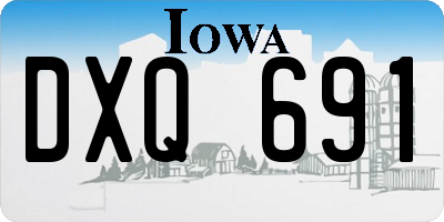 IA license plate DXQ691