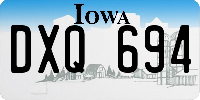 IA license plate DXQ694