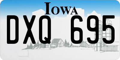 IA license plate DXQ695