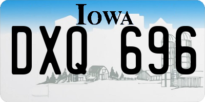 IA license plate DXQ696