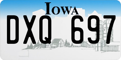IA license plate DXQ697