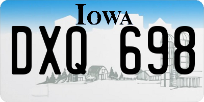 IA license plate DXQ698
