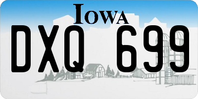 IA license plate DXQ699