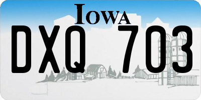 IA license plate DXQ703