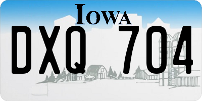 IA license plate DXQ704
