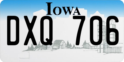 IA license plate DXQ706