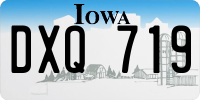 IA license plate DXQ719