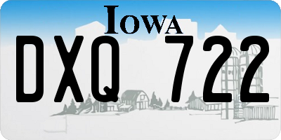 IA license plate DXQ722