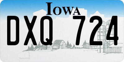 IA license plate DXQ724