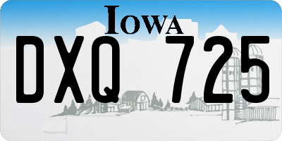IA license plate DXQ725