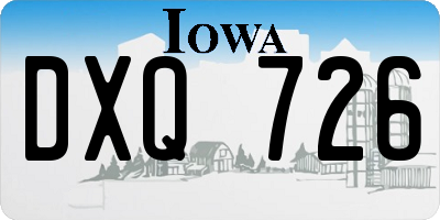 IA license plate DXQ726