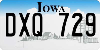 IA license plate DXQ729