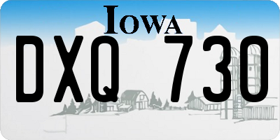 IA license plate DXQ730