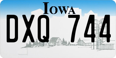 IA license plate DXQ744