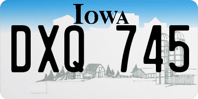 IA license plate DXQ745