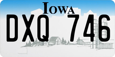 IA license plate DXQ746